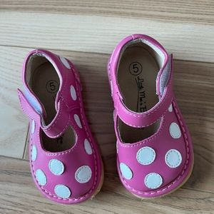 Little Mae Boutique polka dot squeak shoes